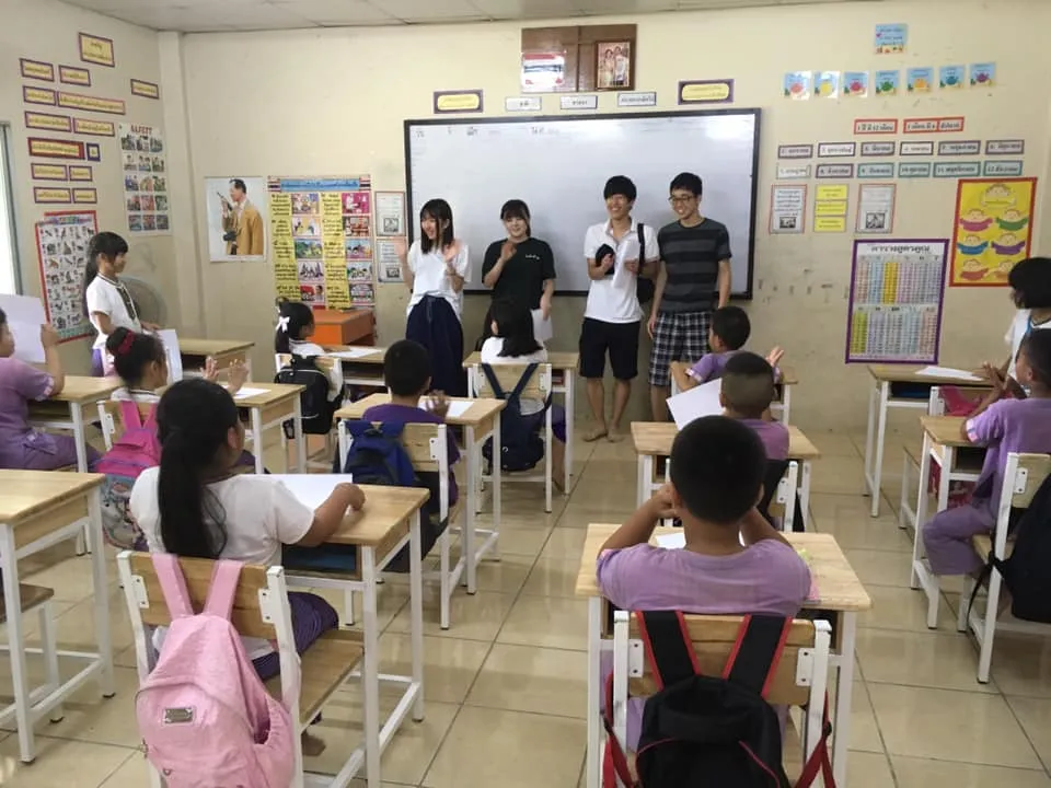Children learning in a classroom
