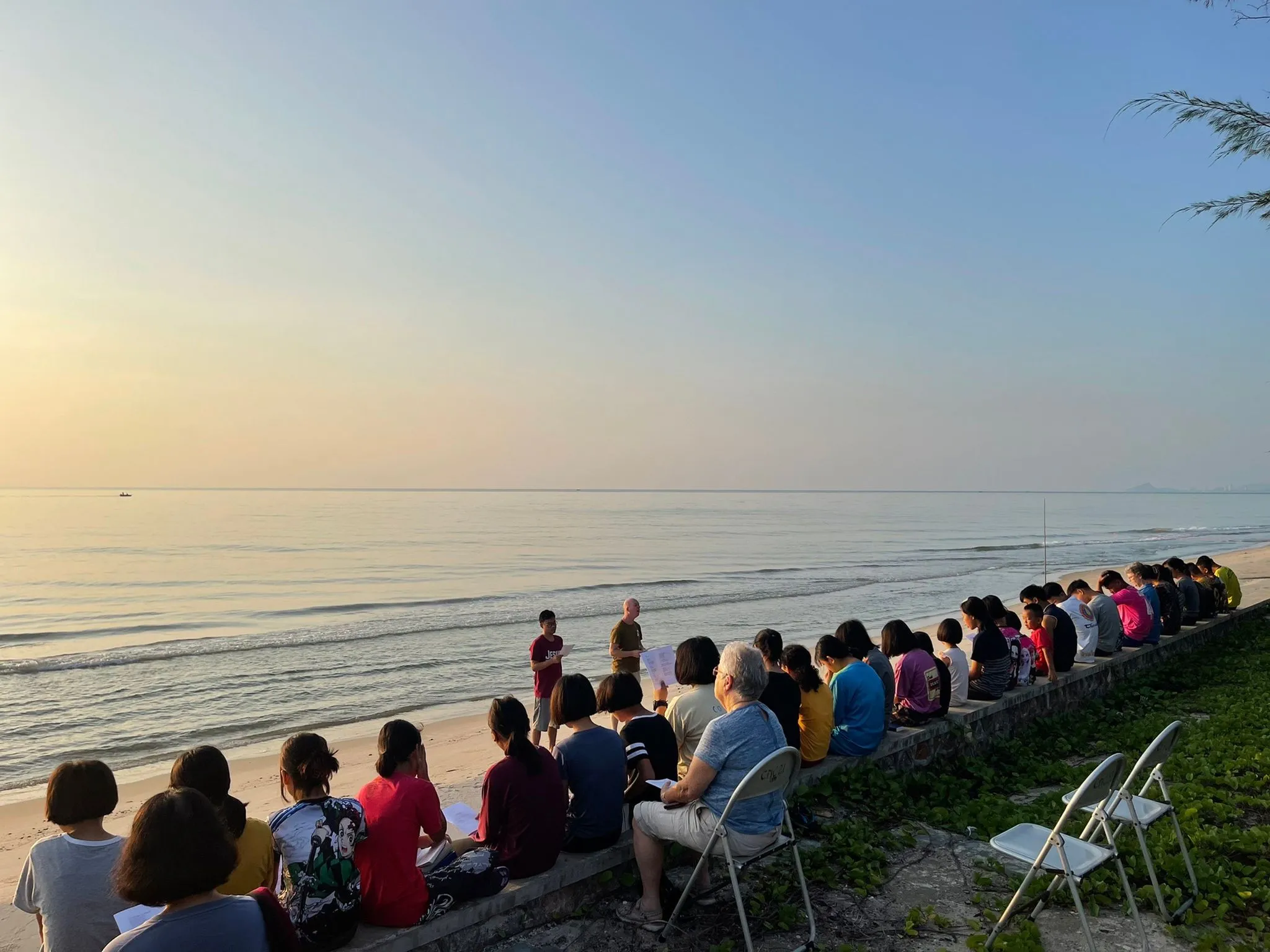 YCF children and staff gathered together